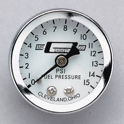 Mr Gasket 1561 FUEL PRESSURE GAUGE 0-15 PSI Mr. Gasket