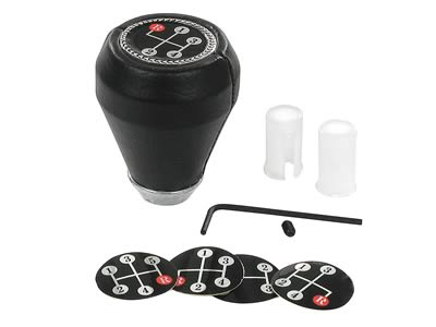 Mr Gasket 9621 BLACK SHIFT KNOB W/DECALS-UNIV Mr. Gasket